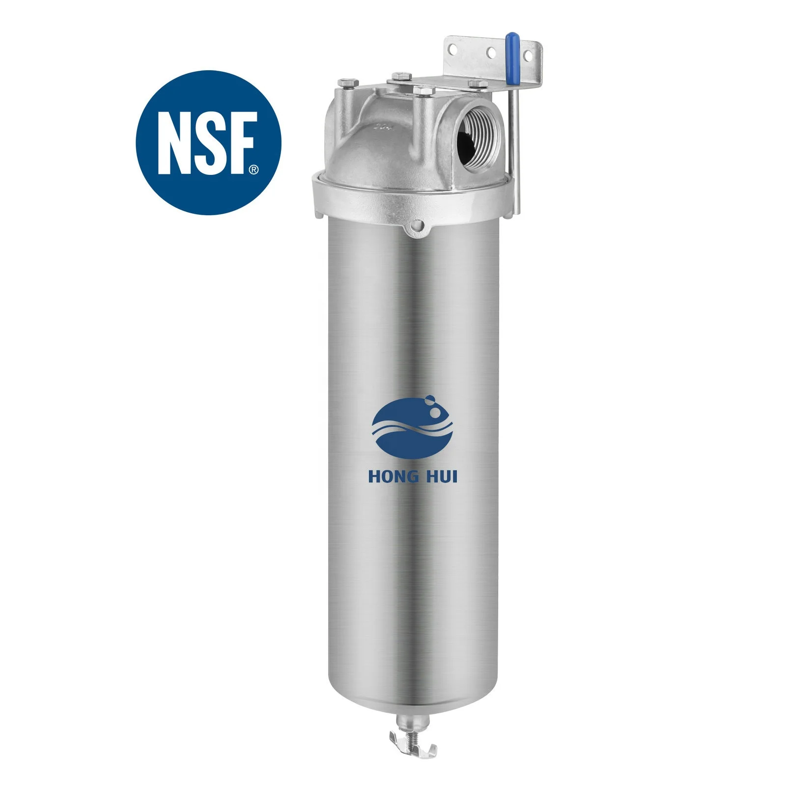 HONG HUI NSF Certificate HMS-10A Stainless Steel Water Filter Housing 10 Inch Filter Housing Clear Water Filter Housing
