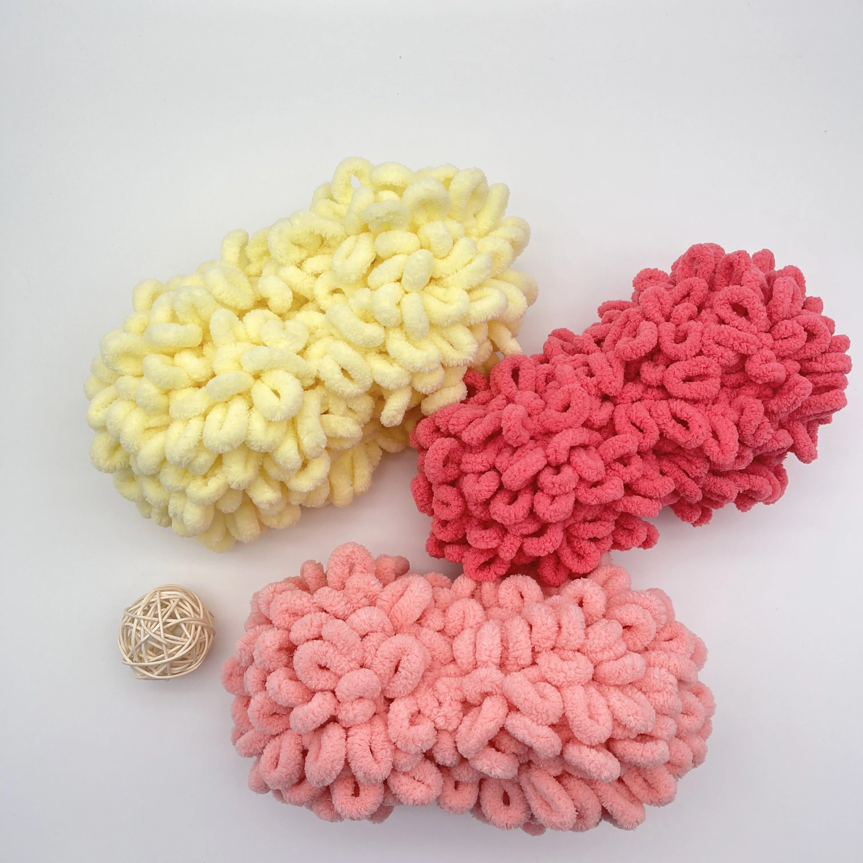 wholesale prices baby blanket 100% polyester chunky chenille fancy yarn for hand knitting