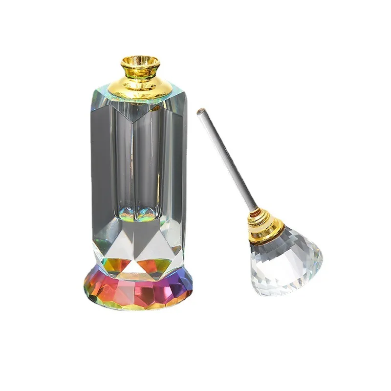 Wholesale Crystal Empty Perfume Bottles 12 ML Multiple Shapes Essential Oil Glass Bottle