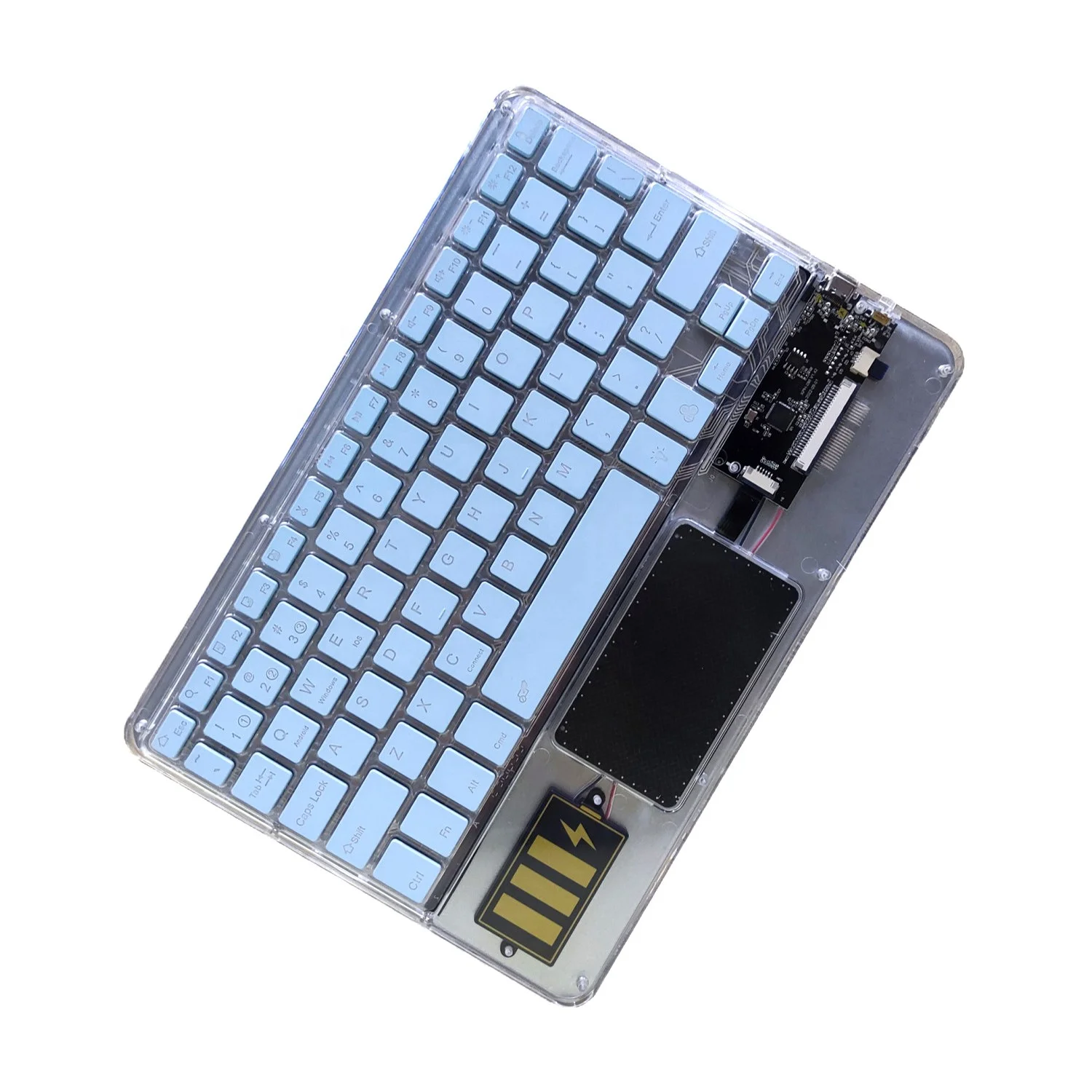 Mini Touchpad keyboard 7 colors RGB LED Backlit Laptop Wireless Bluetooths Keyboard For ipad Tablet Laptop