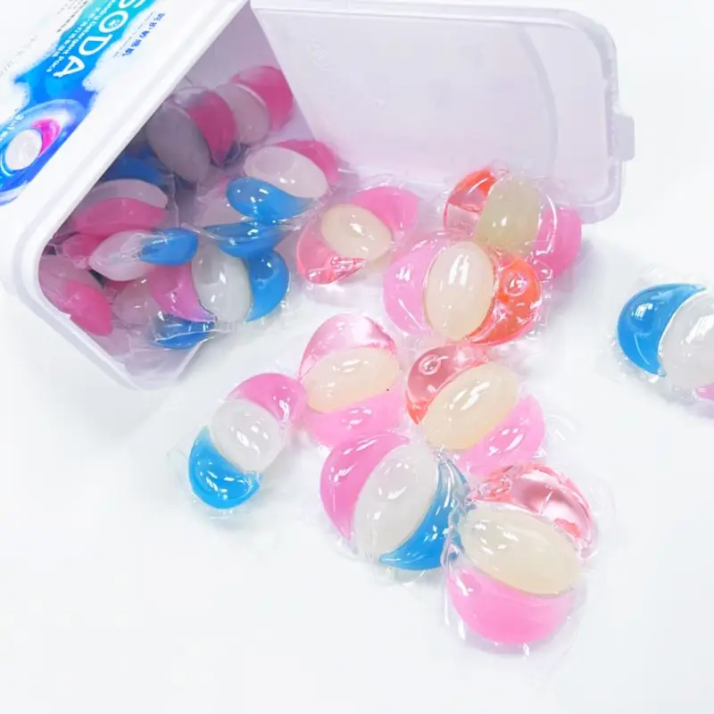 factory OEM laundry detergent liquid pods colorful detergent washing capsules