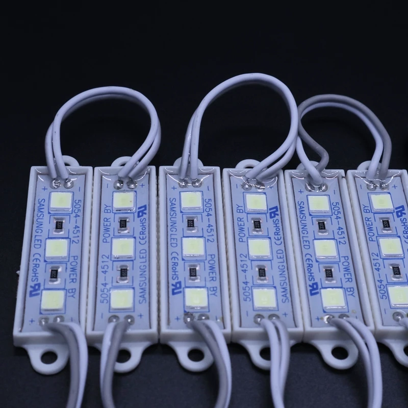 Bottom price 3leds SMD 5054 module DC12V 0.75W IP65 Epoxy back light for Channel Letters mini led module SMD5054