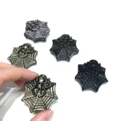 Naturali High Quality Golden Silver Obsidian Crystal Spider Scorpion Medusa For Pendant Decoration