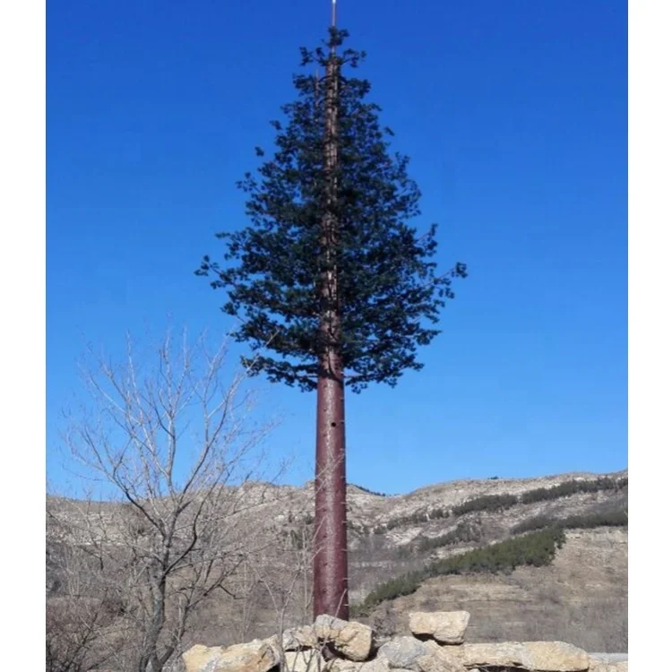 20m 25 30 35 meter 40 meter self supporting camouflaged tree telecommunication gsm 5g antenna isp bts artificial tree mast tower