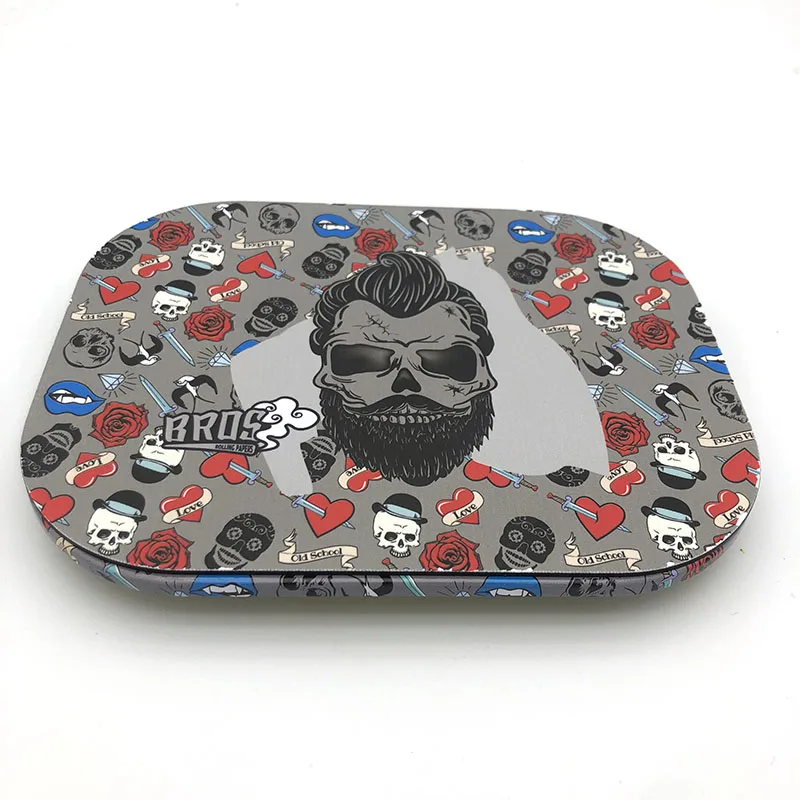 Smoking Rolling Metal Tray Tinplate Recyclable Material for Rolling Pre-rolls Cigarette Packaging