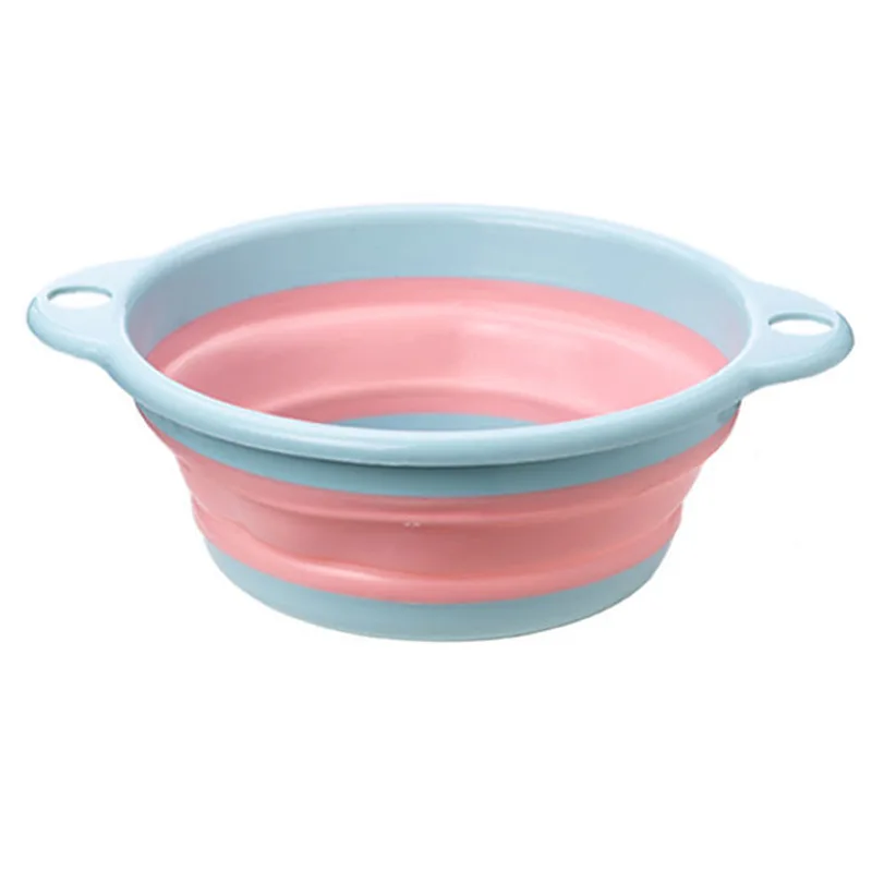 luxury unique Blue Pink portable adjustable folding plastic pp TPR material baby bathroom hair hand face shampoo wash basin