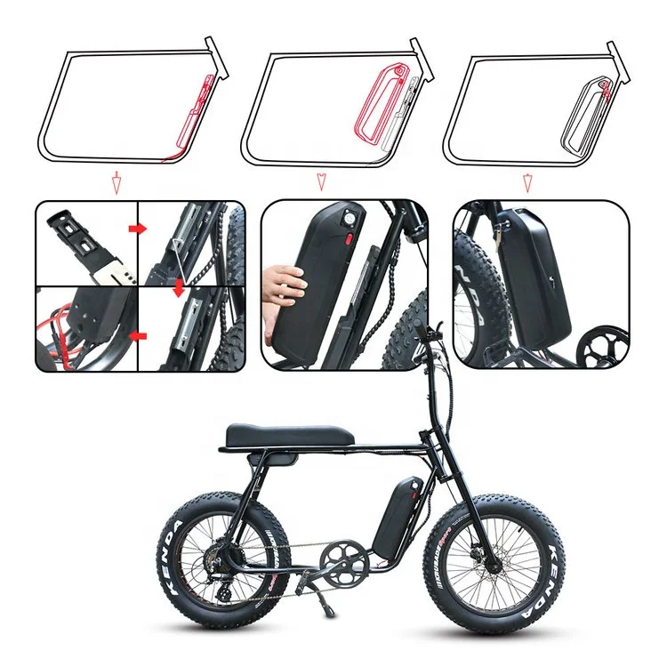 
Rechargeable 18650 Li ion Batteries 36V 48V 52V Hailong Max Ebike Battery Packs for 8FUN BBSHD 1000W Motor Kit 