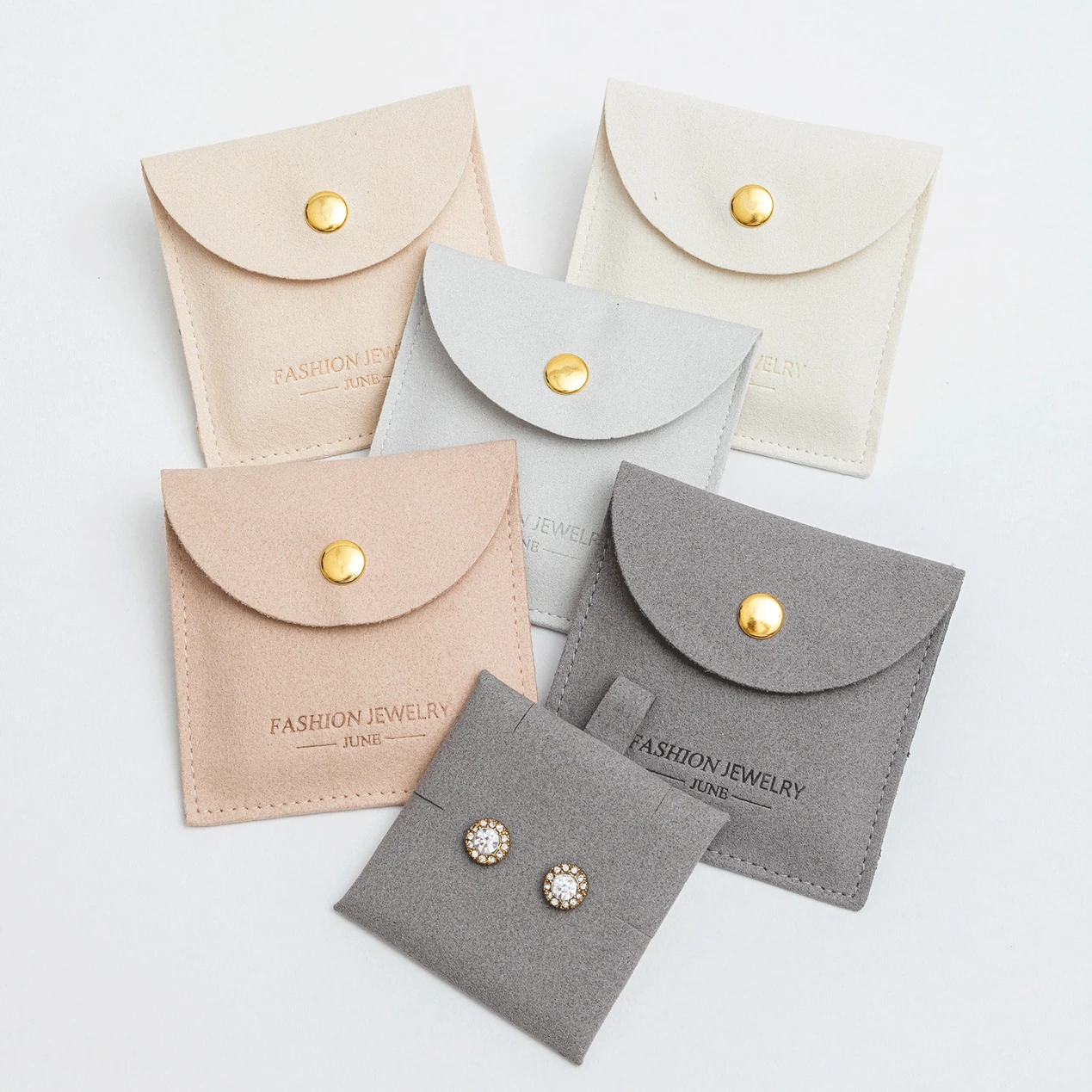 Custom Logo Microfiber Dust Jewelry Packaging Pouch Bag