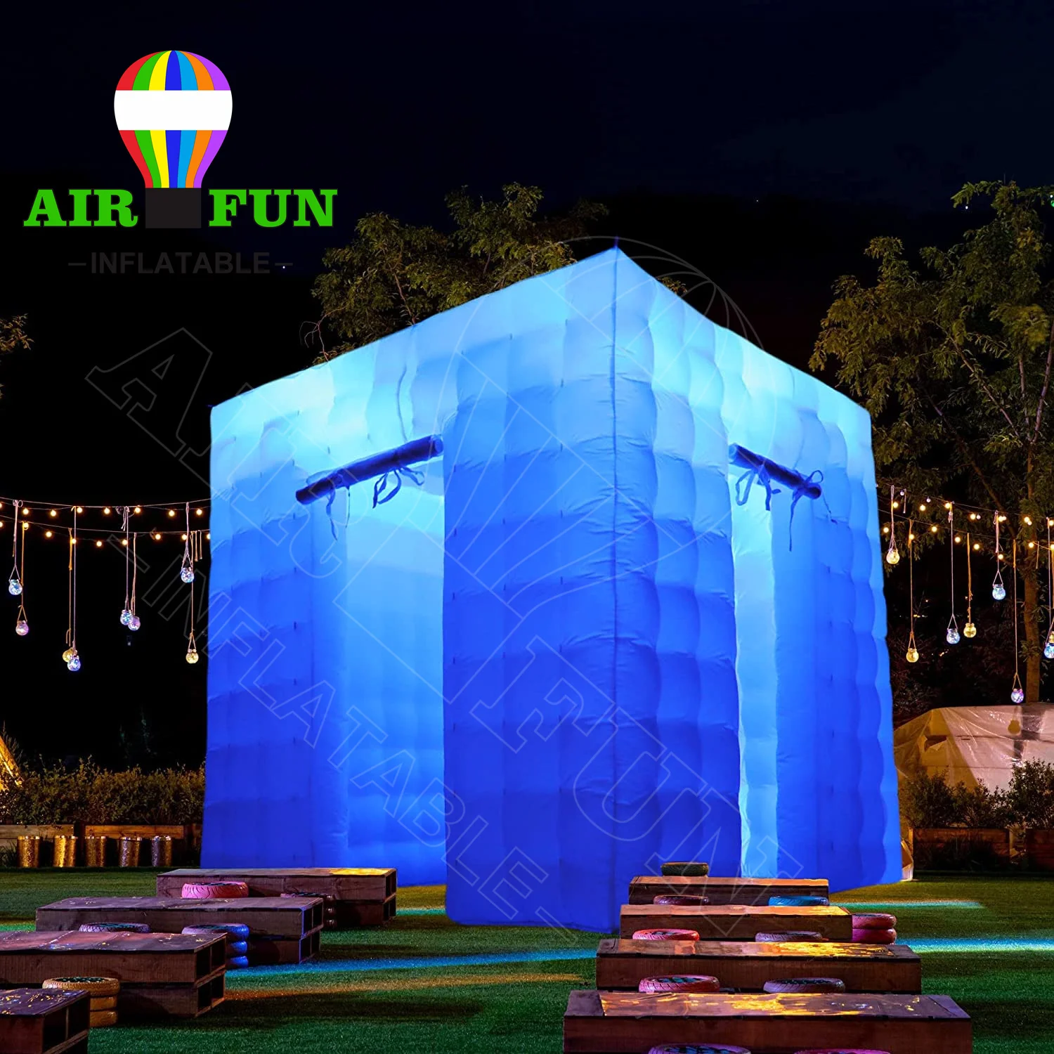 AIRFUN China Factory LED Inflatable Photo Booth Cube Tent Advertising Inflatables