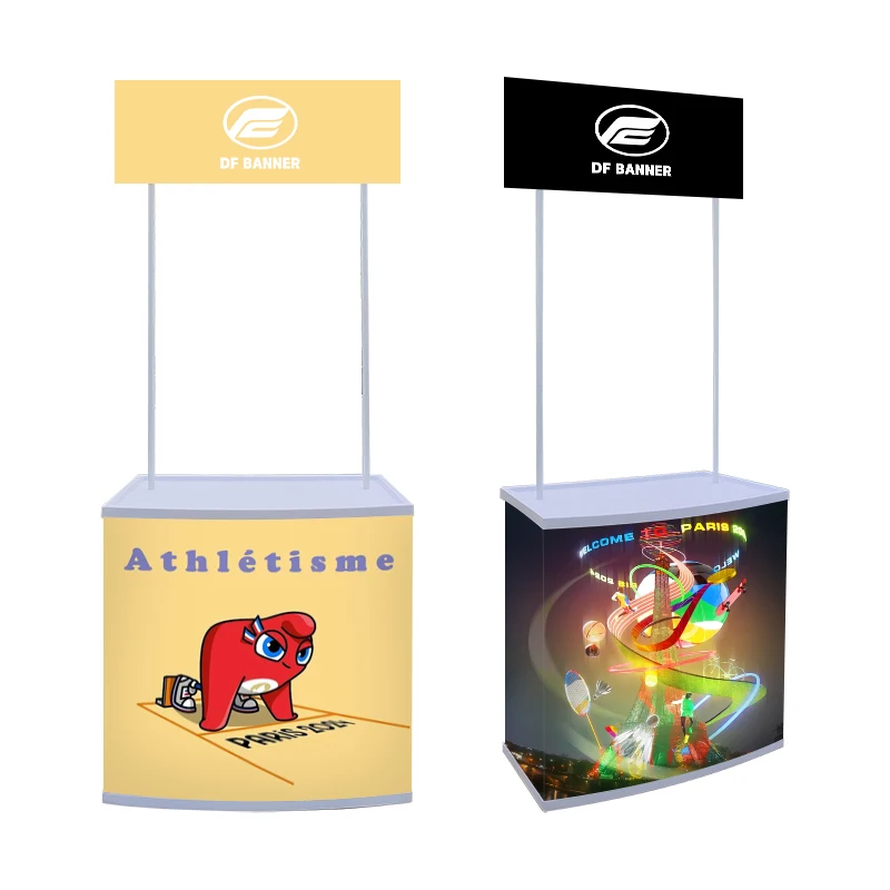 High Quality PP/ABS Material Display Table Supermarket Counter for Advertising Promotion Competitive Wholesale Price