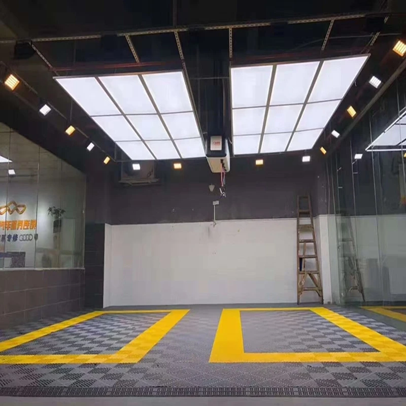 couvre plancher interlocink plastic floor tile pp tiles price splicing grid floor carwash garage floor tiles