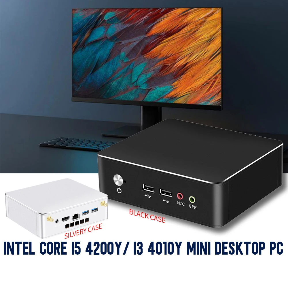 Hot sale thin htpc i7 i5 i3 4200Y Processor desktop computer box win10 8 GRam mini PC for interactive educational class