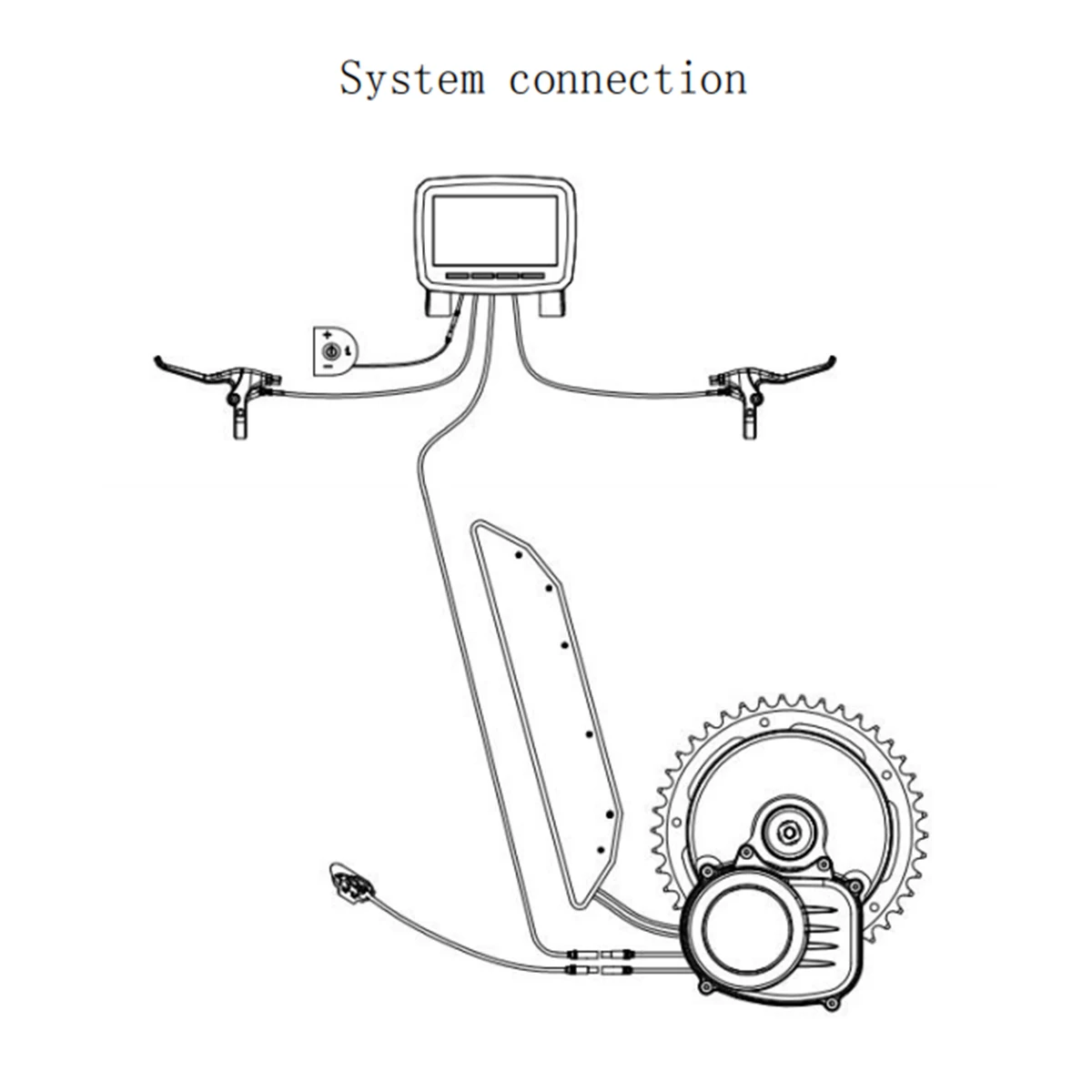2021 Hot selling Motor TSDZ2 36V 350W Mid Drive Motor Ebike kit With VLCD5 Display