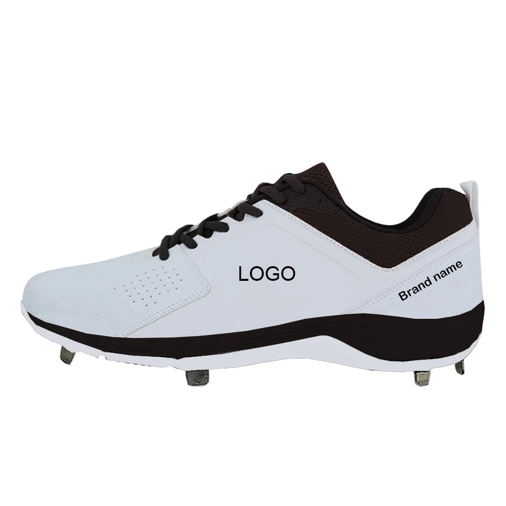Wholesale custom training baseball sports shoes with metal cleats, comfortable rugby shoes beisbol