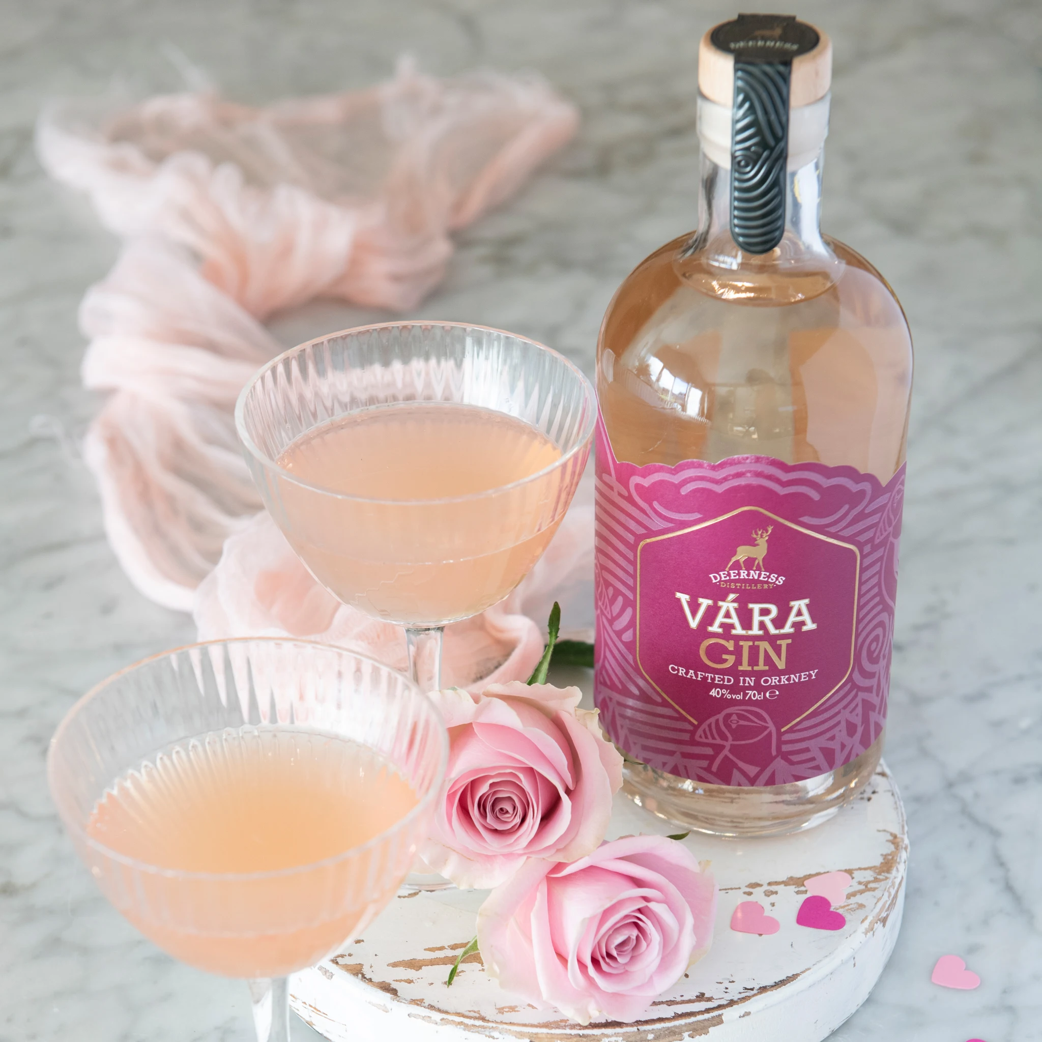 Multi Award Winning Pink Gin Premium Vara 70CL Bottle Bulk 700ml Scotland UK Gin Wholesale Rose Cardamom Citrus Rosemary Vanilla