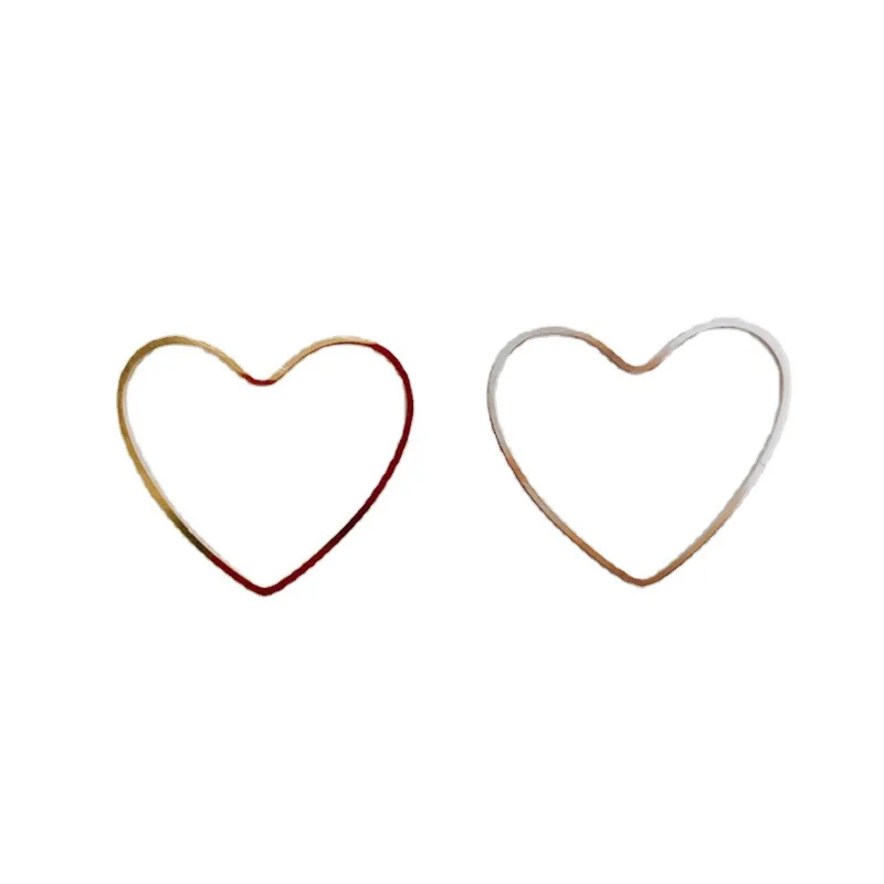 White K Gold Plated Earring Accessories Minimalist Geometric Supply Moon Shape Pendant For Jewelry Finding Diy Handmade Material