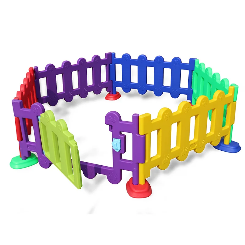 Colorful daycare activity center kids indoor plastic fence safe plastic fence home toddler plastic play fence