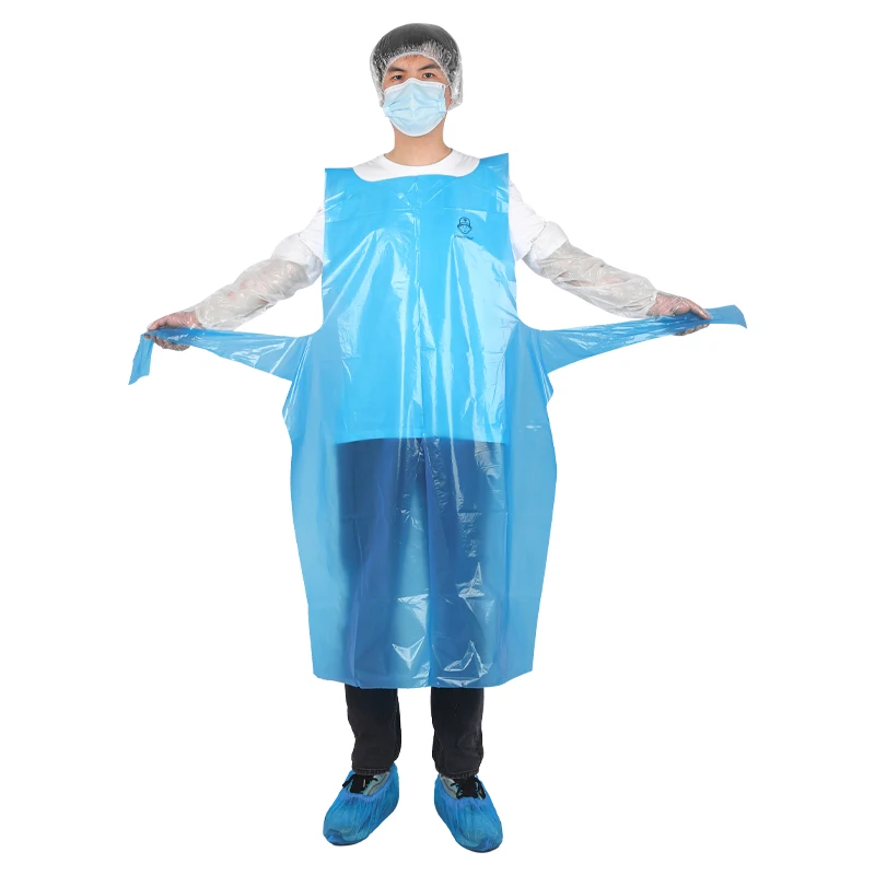 Household Kitchen Cleaning Apron High Quality Waterproof Plastic Sleeveless Apron With Waist