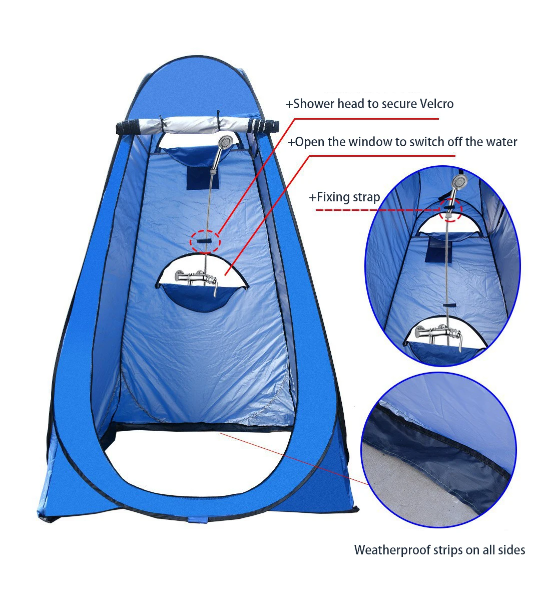 Outdoor Portable Toilet Tent Camping Pop Up Sales Golden Supplier Car Awning Beach Shower Tent