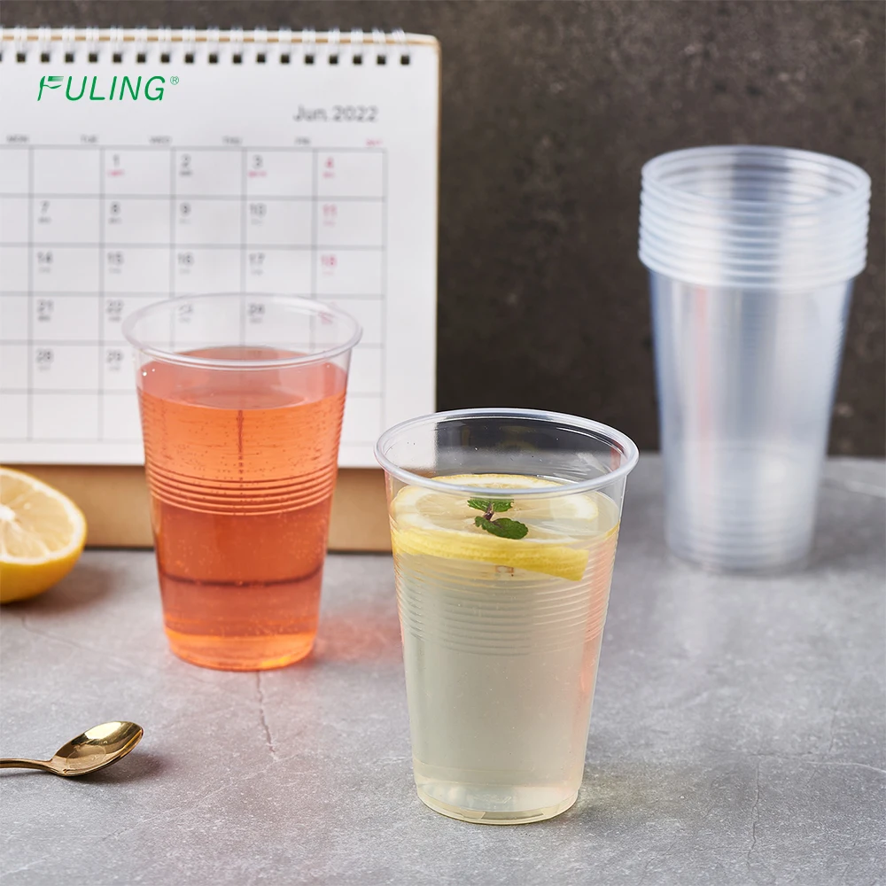 Fuling 3 5 7 9 12 16oz Wholesale Clear plastic water cups pp disposable drink cup plastic