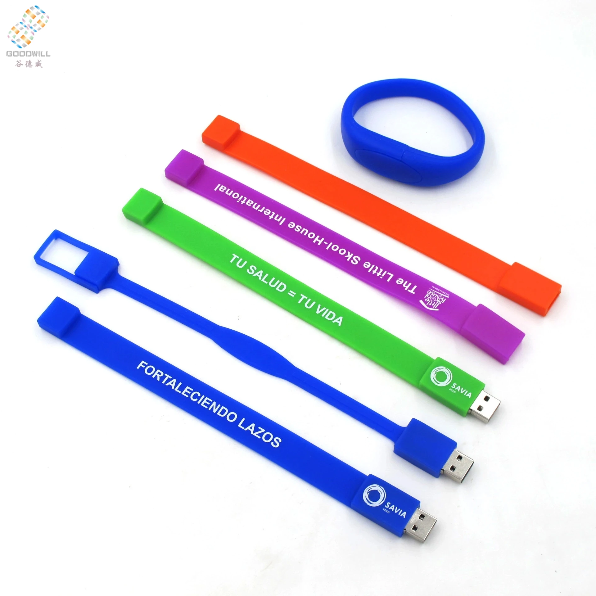 Лидер продаж браслет из ПВХ ubs pen drive с логотипом oem