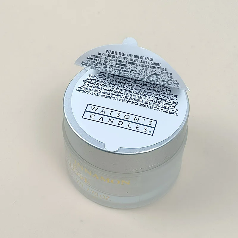 Adhesive Two Sided Double Layer Vinyl Stickers  double layer candle warning sticker round Double Layer cosmetic Label Sticker