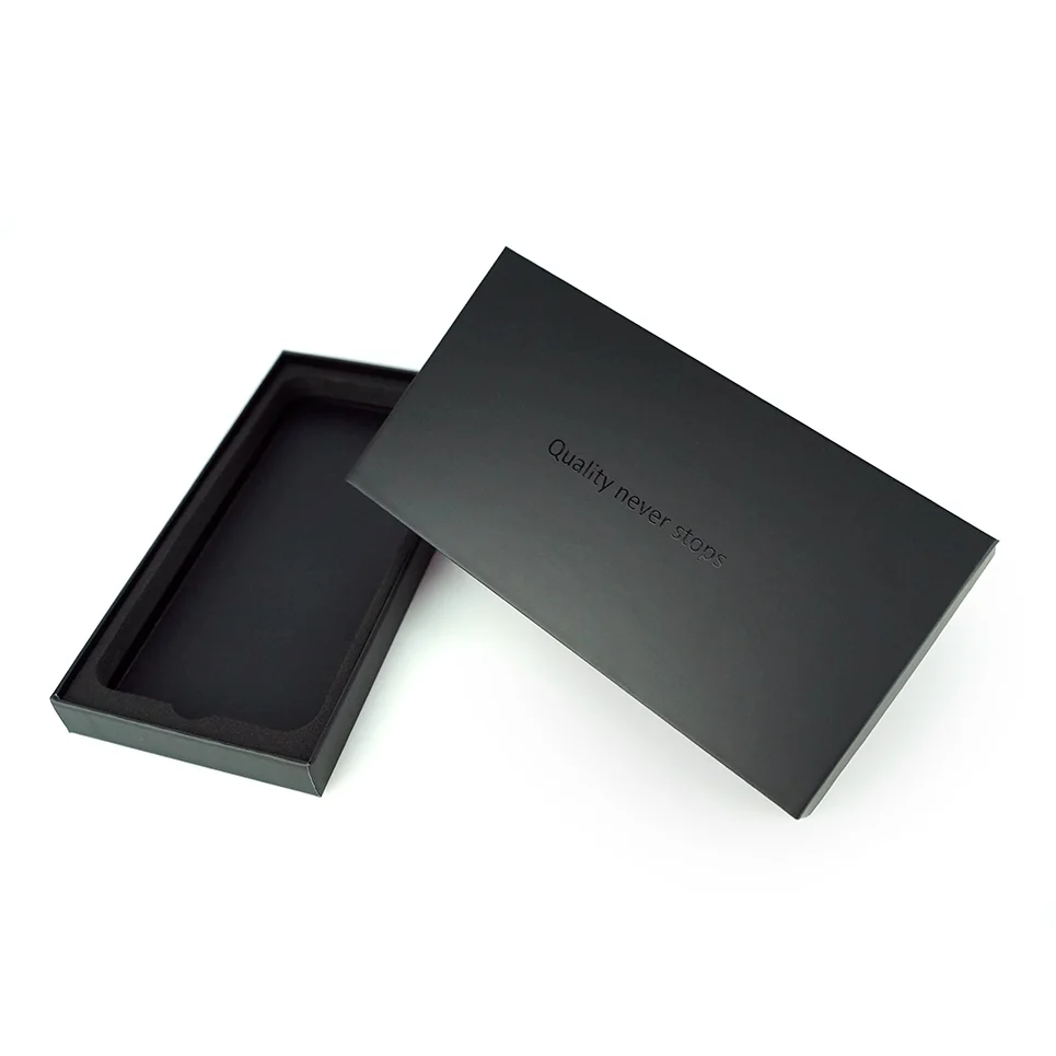 2024 wholesale biodegradable universal phone case paper box package mobile cell phone case packaging with EVA tray