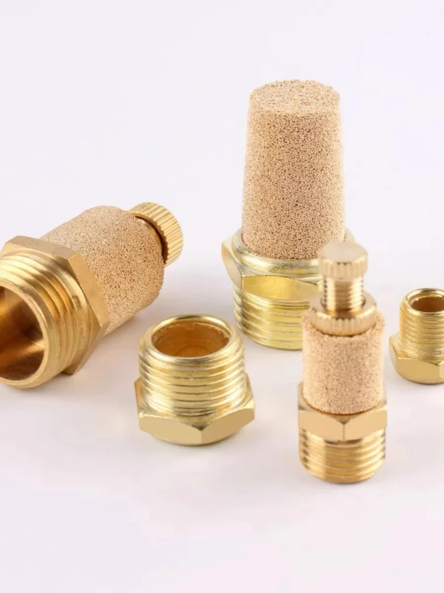 custom solenoid silencer brass pneumatic silencer air manifold valve silencer