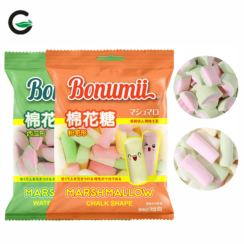 Wholesale snacks Best Price Cute Marshmallows  filled marshmallows sweet cotton Candy 80g