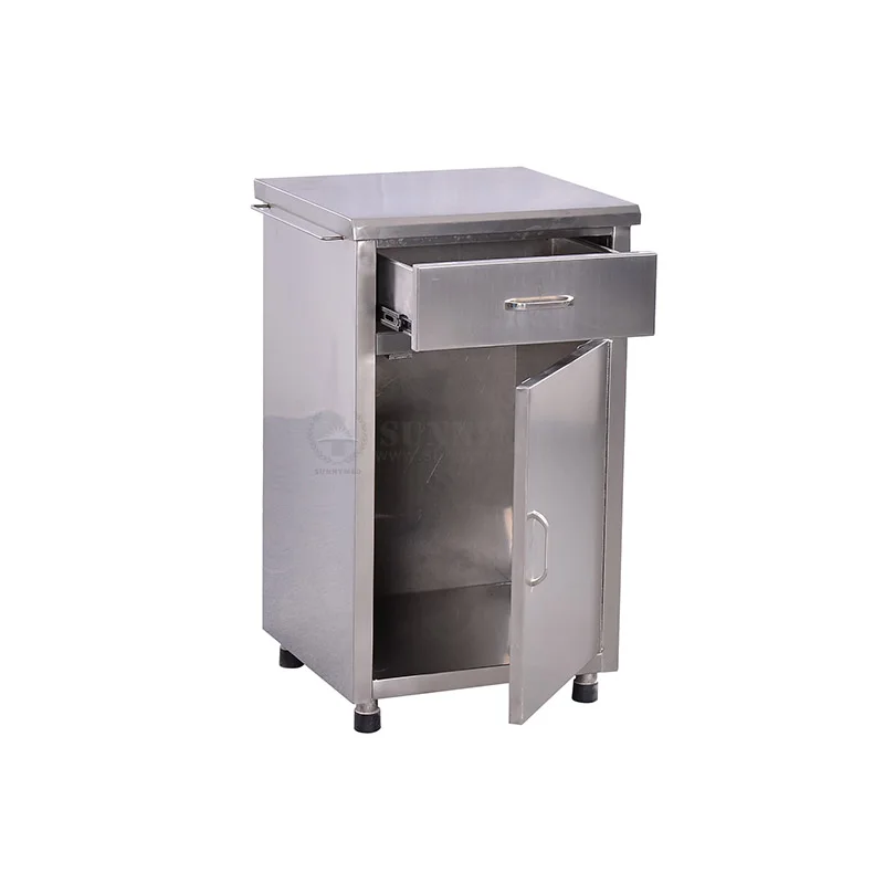 SY-R522A Stainless Steel Beside Cabinet Two Drawers Hospital Cabinet with High Quality