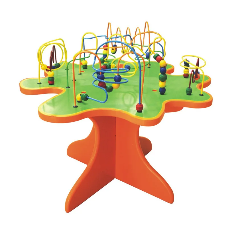 Best sale baby educational wooden classic bead maze with table wooden bead maze toy for child