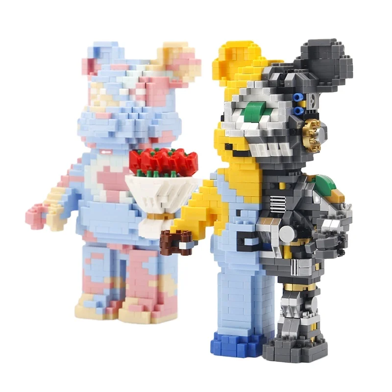 Фабрика HIQ новый продукт DIY Пластиковые игрушки детский медведь кирпич 1000 Bearbrick Build наборы строительных блоков