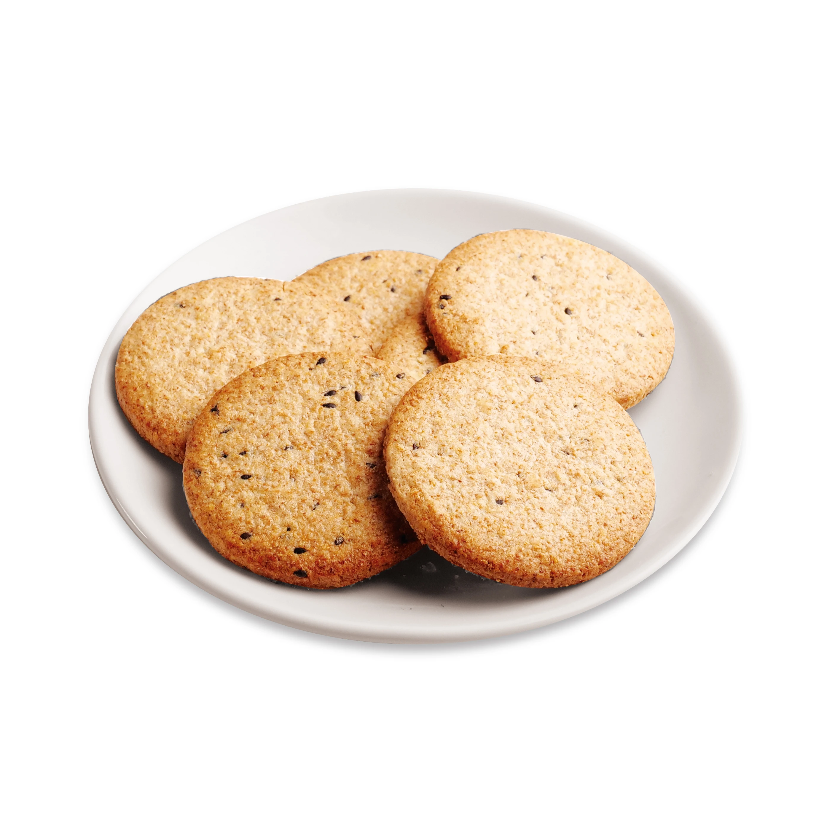 Black Sesame Natural Oat Cracker Customized Packaging Buckwheat Cracker Natural Puffed  Wheat Thins Crackers for Breakfast