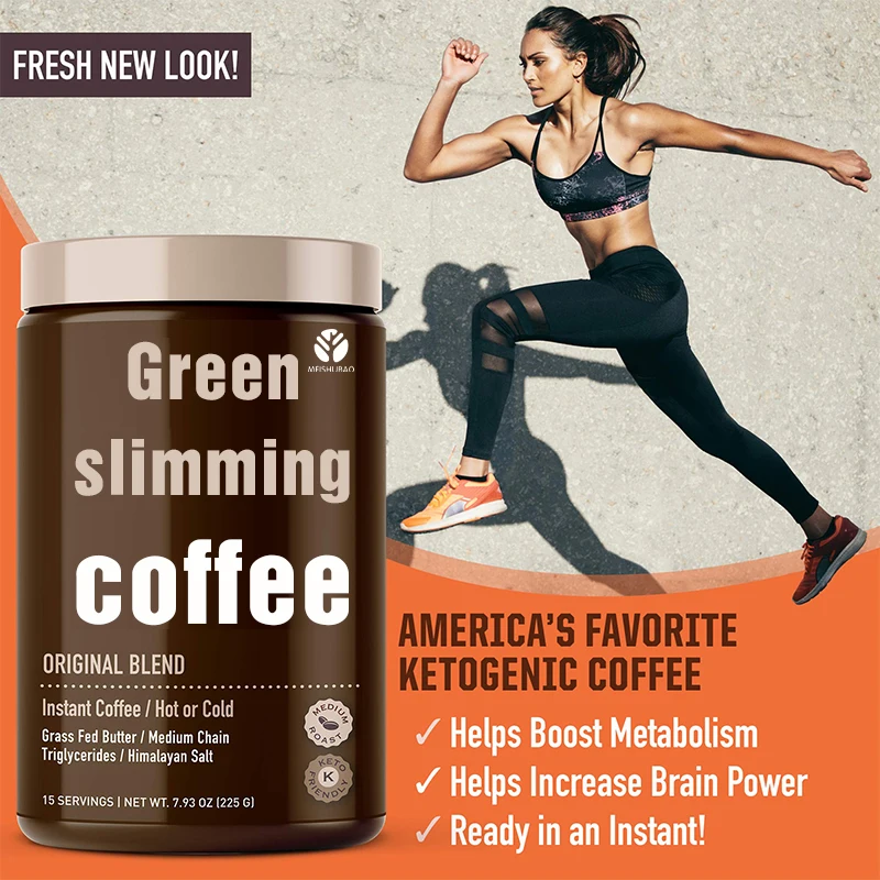 Hot Active Slim Green Coffee Natural Weight Loss Instant Coffee Powder Fit Weight Control Detox Slimming Green Coffee