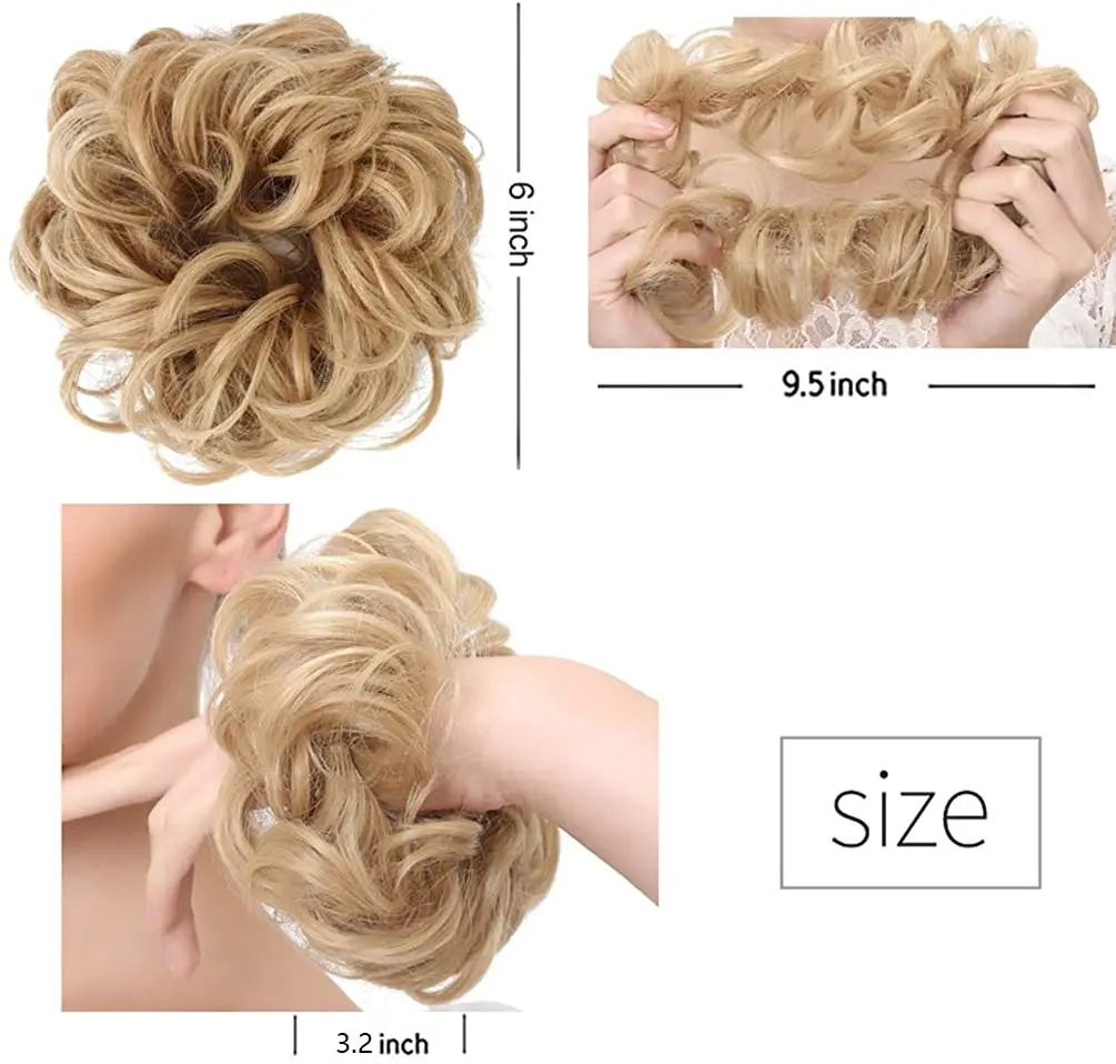 Chignon Messy Bun Hair Piece Thick Updo Scrunchies Synthetic Hair Extensions Ponytail Hair Wig Hairpiece
