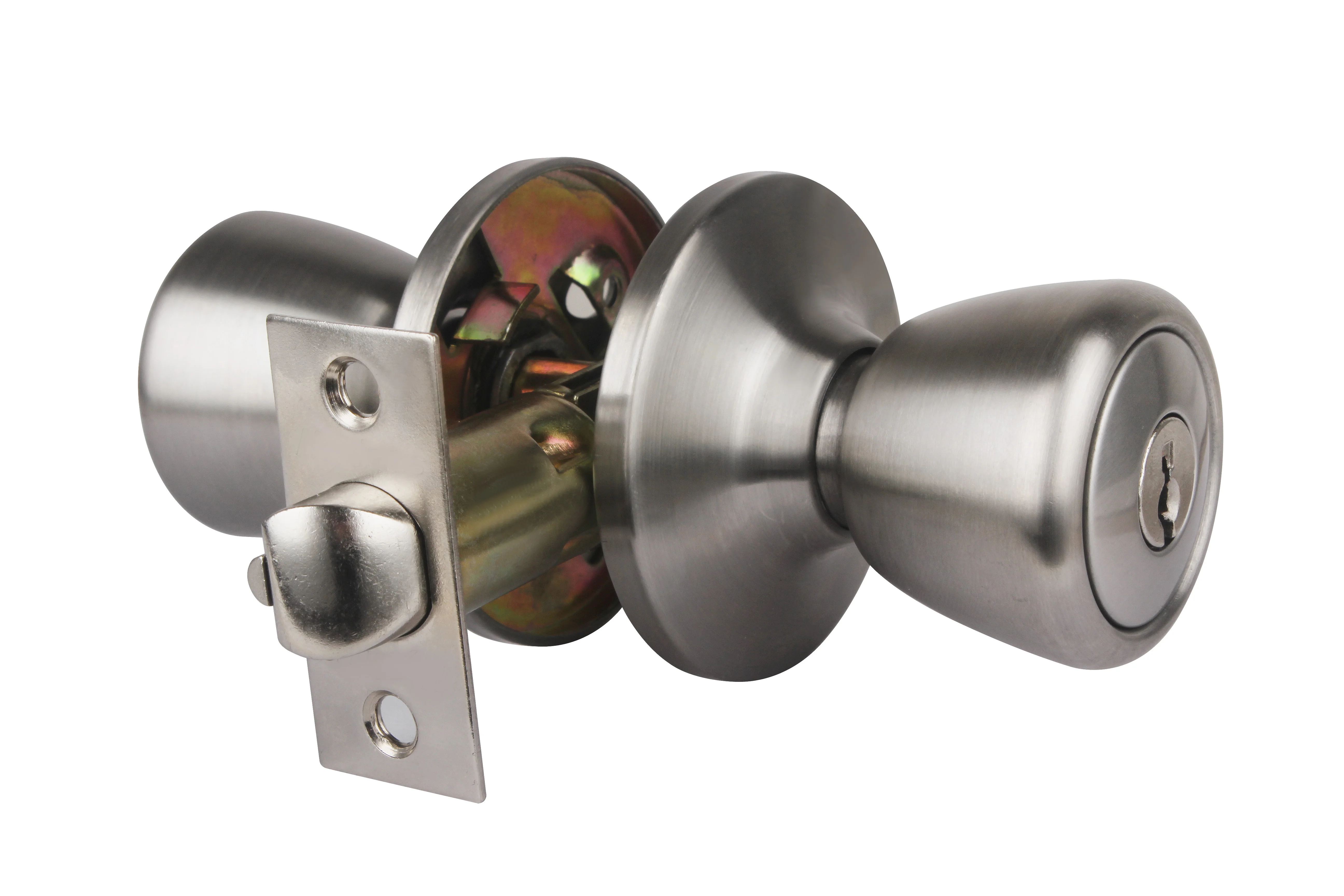 High Quality stainless steel door lockset, tubular knobset lock brass cylinder door knob lock 500 - 999 pieces