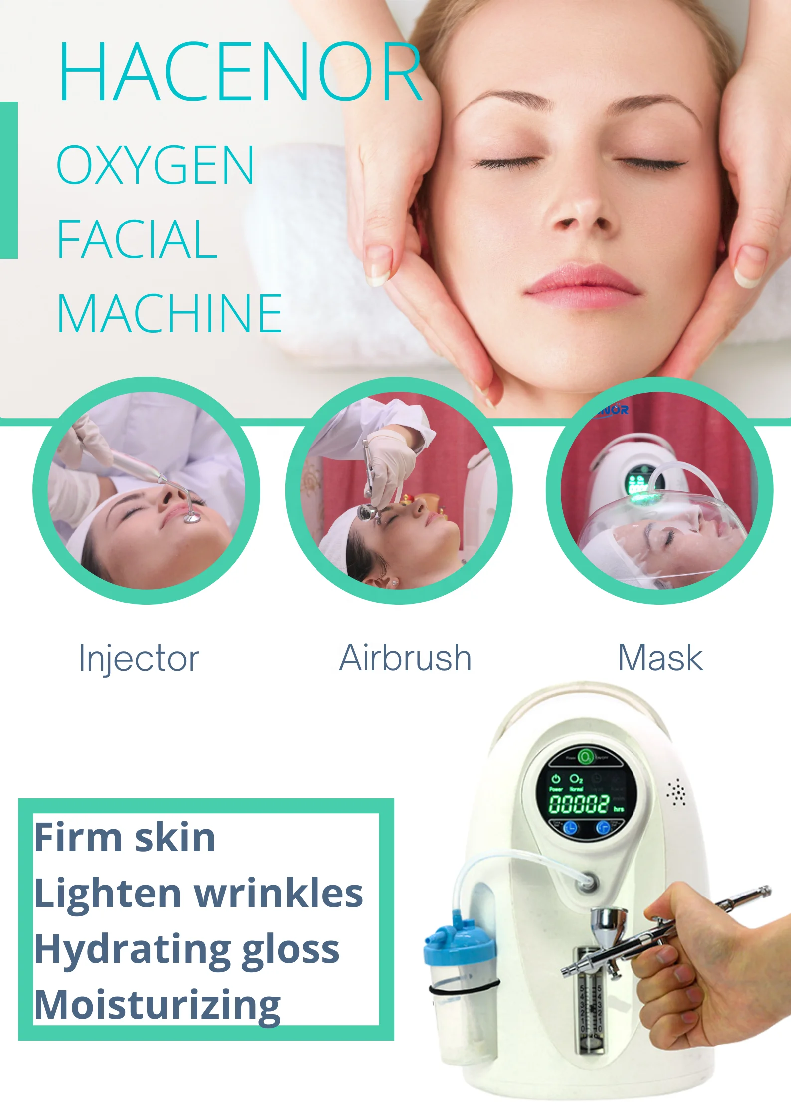 Hacenor Competitive Price Manufacturer Supply Facial Oxygen Concentrator machine