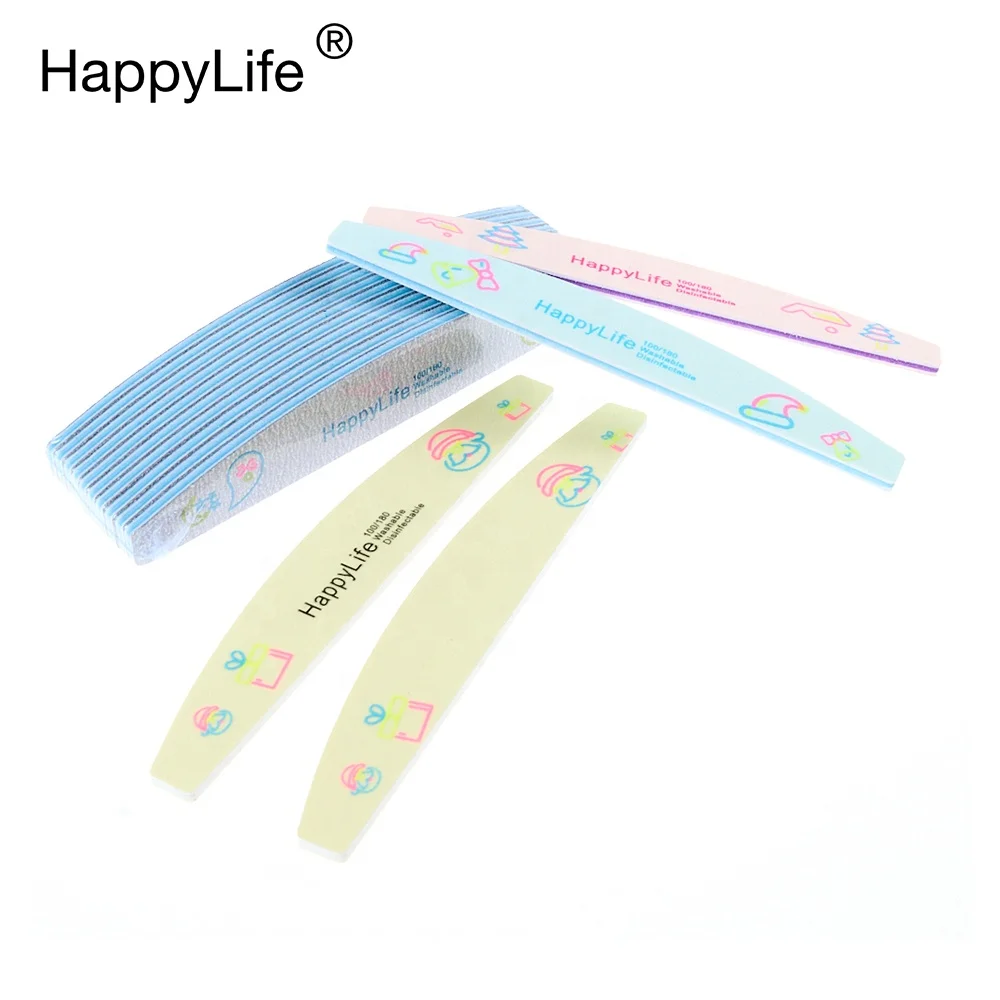 HappyLife Professional EVA Disposable Emery Board 180/100 PET Luminous Nail File