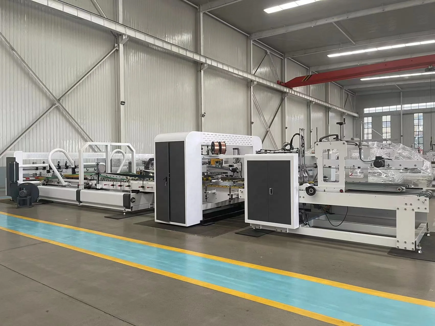 manufacturing packaging machines carton box folding gluing stapler machine paper processing machinery