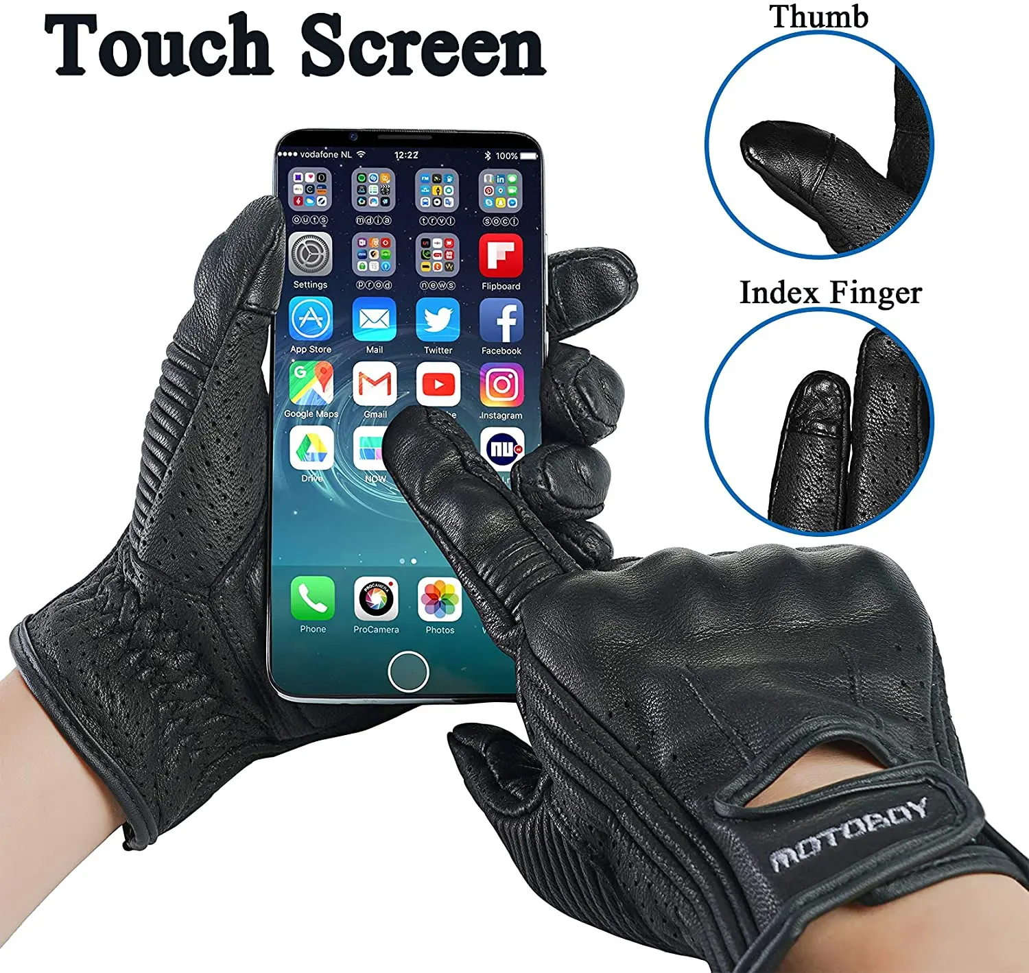 Оптовая продажа, удобные мотоциклетные черные перчатки для езды на мотоцикле с возможностью нанесения логотипа на заказ