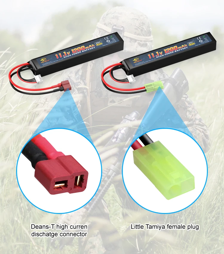 11.1V 1200mAh Rc Car Bateria Lipo 11.1v 3s Lipo Battery for Rc Airsoft Toy with Deans -T