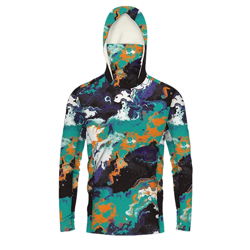 Customized Moisture-Wicking Long-Sleeved Performance High-Quality Upf50+ Quick-Drying Uv Fishing Shirts for men