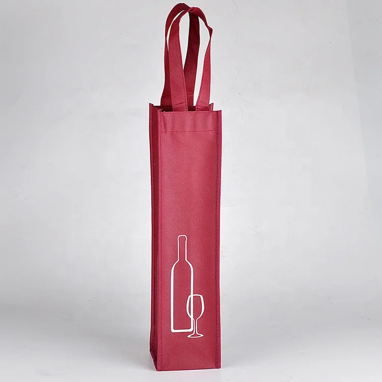 Custom Non-Woven fabric packaging handled reusable gift promotional wine bags for wine bottles