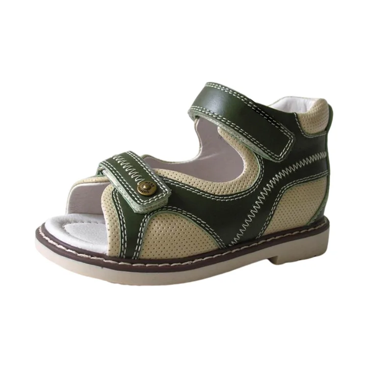 Wholesale Summer Leather Kids Hard Sole Flat Cute Fashion Sandals Orthopedic Shoes for Girls Baby Toddlers Trainers