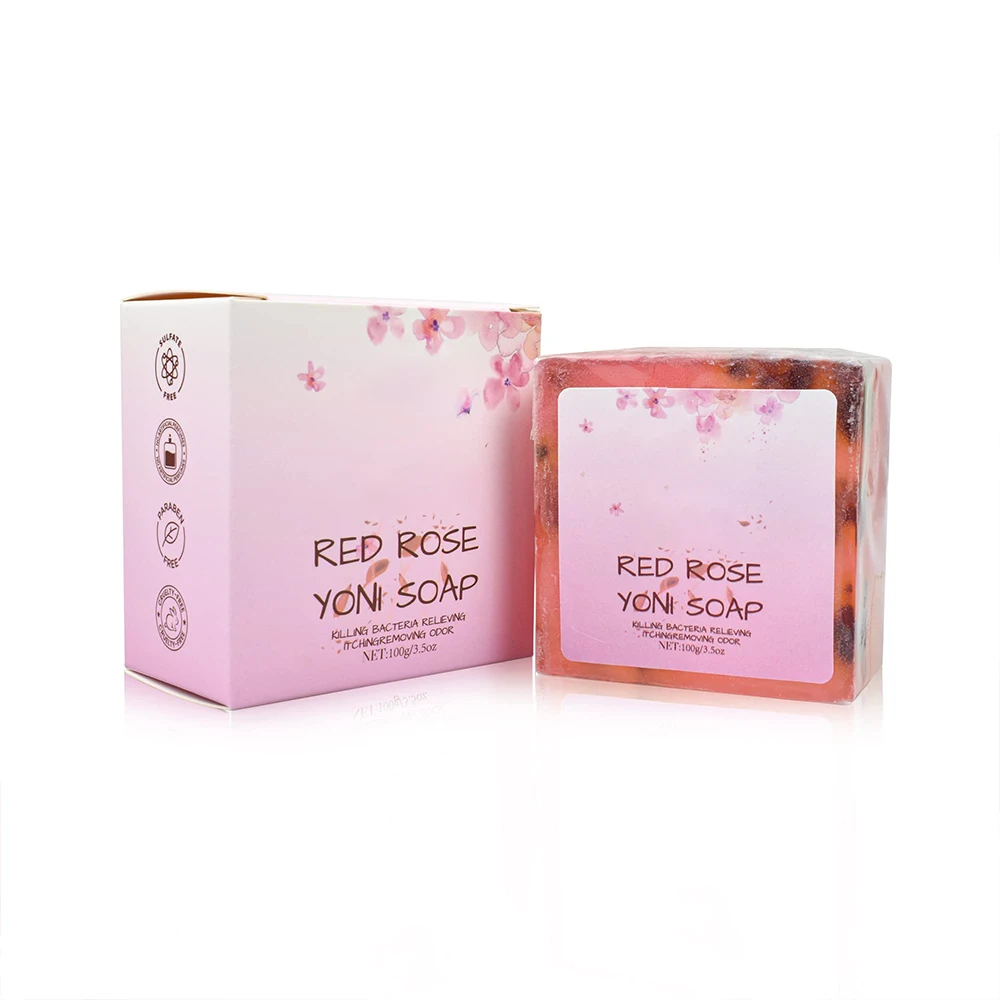 pH Balancing Cleanser All-Natural Rose Yoni Soap for Feminine Hygiene and Intimate Care