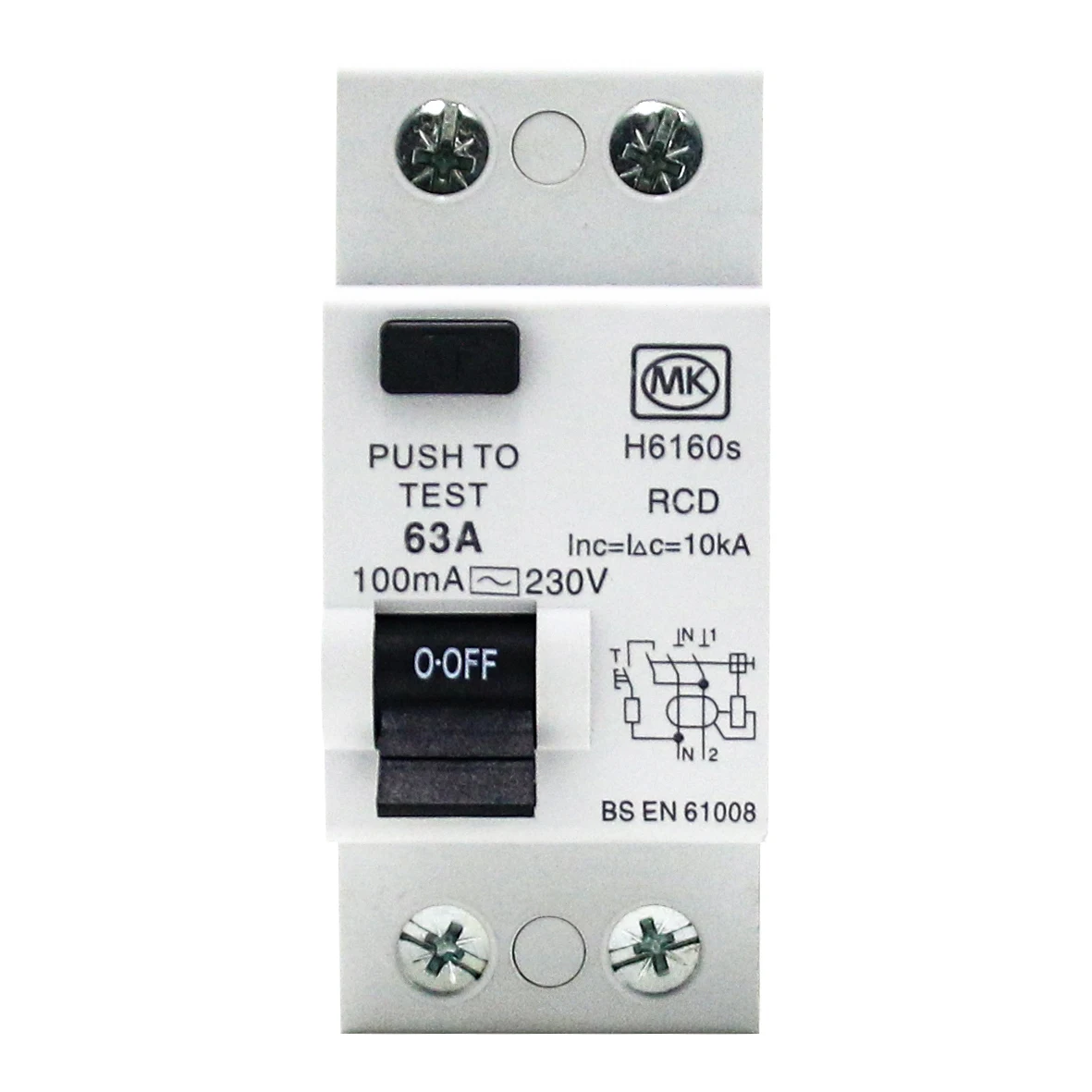 MK SENTRY Hot sell RCD Residual Current Device Circuit Breaker RCD 63A 230V 100mA TYPE AC 2 MODULE 2 POLE