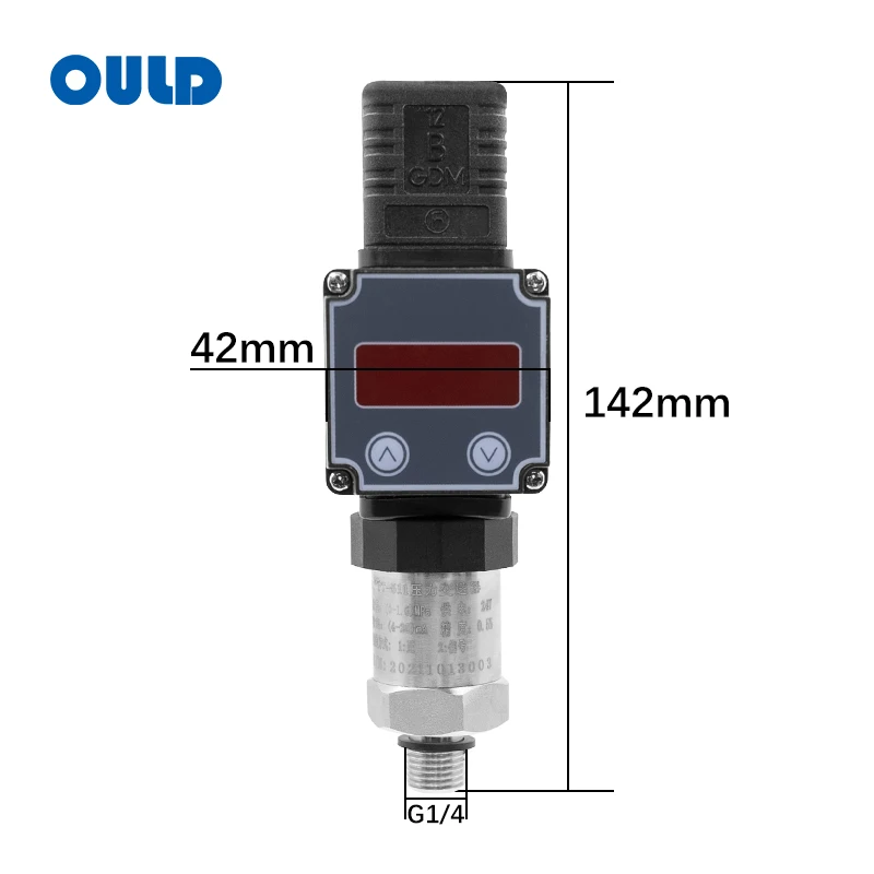 Ould PT-511 Water Pump 10Bar 4-20Ma G1/4 R1/4 Connector Absolute Differential Pressure Transducer Transmitter