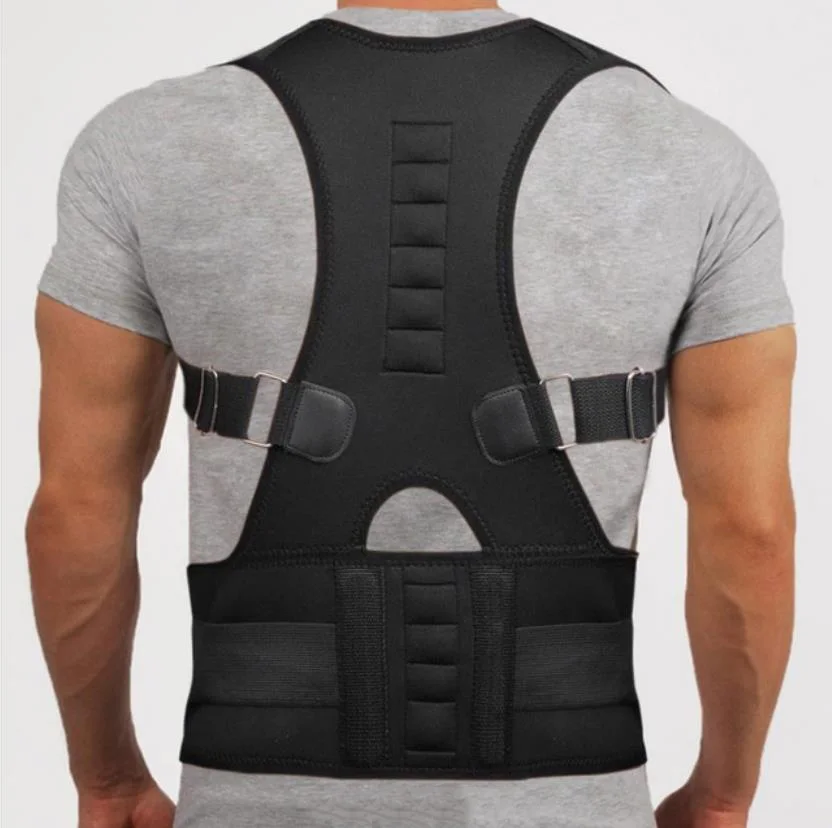 Medical-Grade Adjustable Magnetic Posture Support Back Brace Relieves Neck, Back and Spine Pain