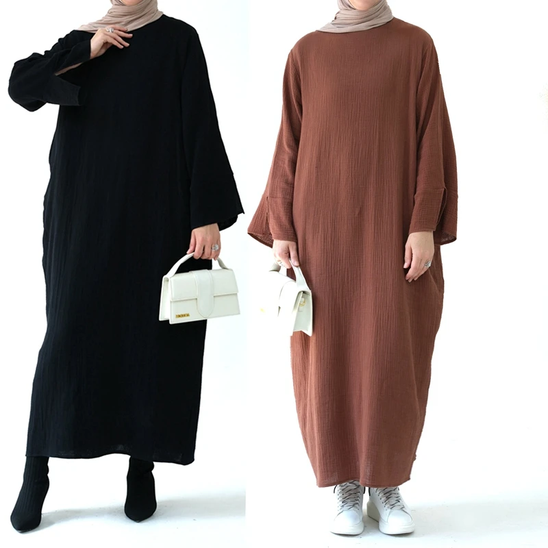 Двусторонний комплект abaya co ord jellaba для женщин скромный Бежевый Креп dubai
