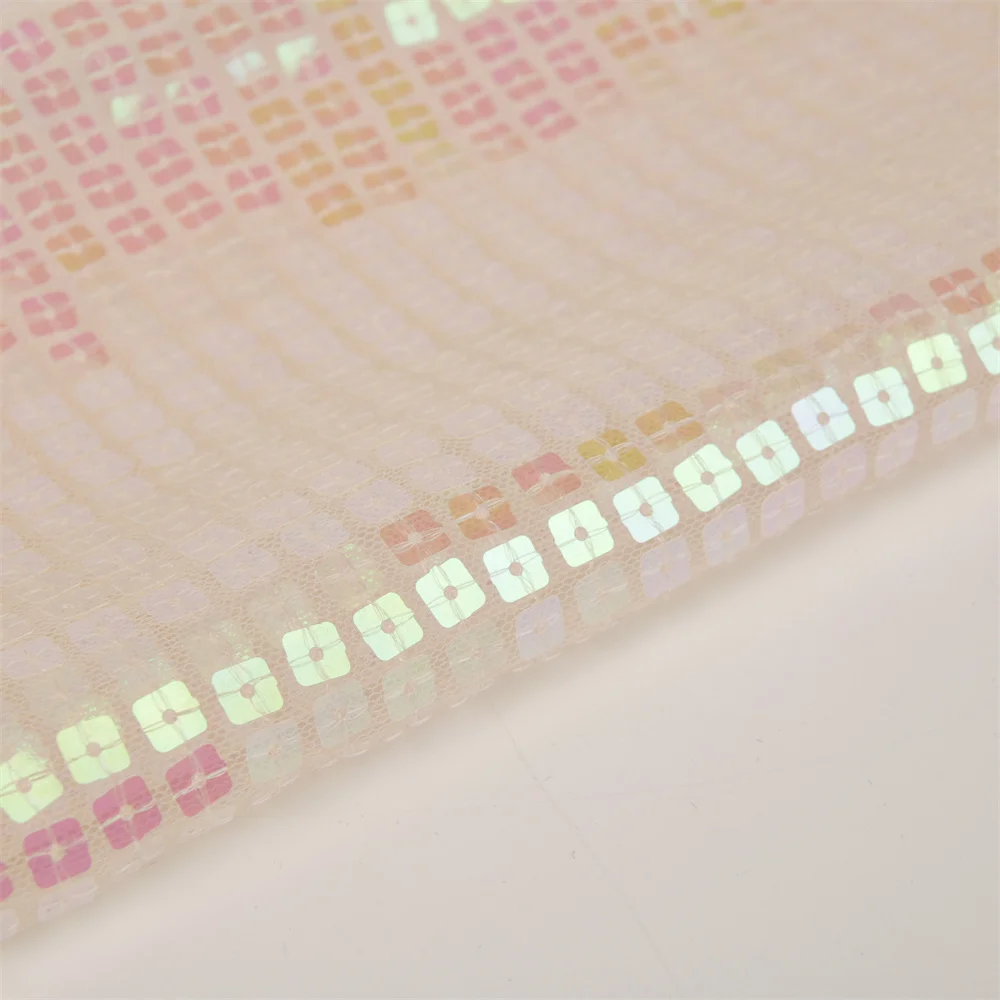 soft polyester embroidery fabric, india sequin dress fabric/